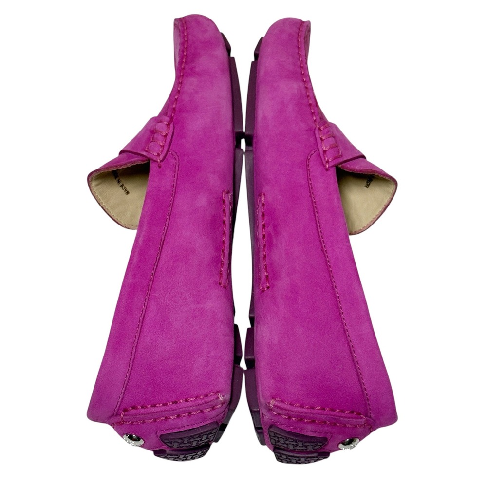 Cole Haan Fuchsia Suede Penny Loafers - Picture 5 of 9